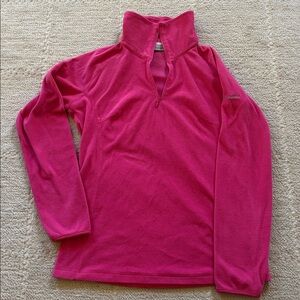 Columbia pink long sleeve quarter zip